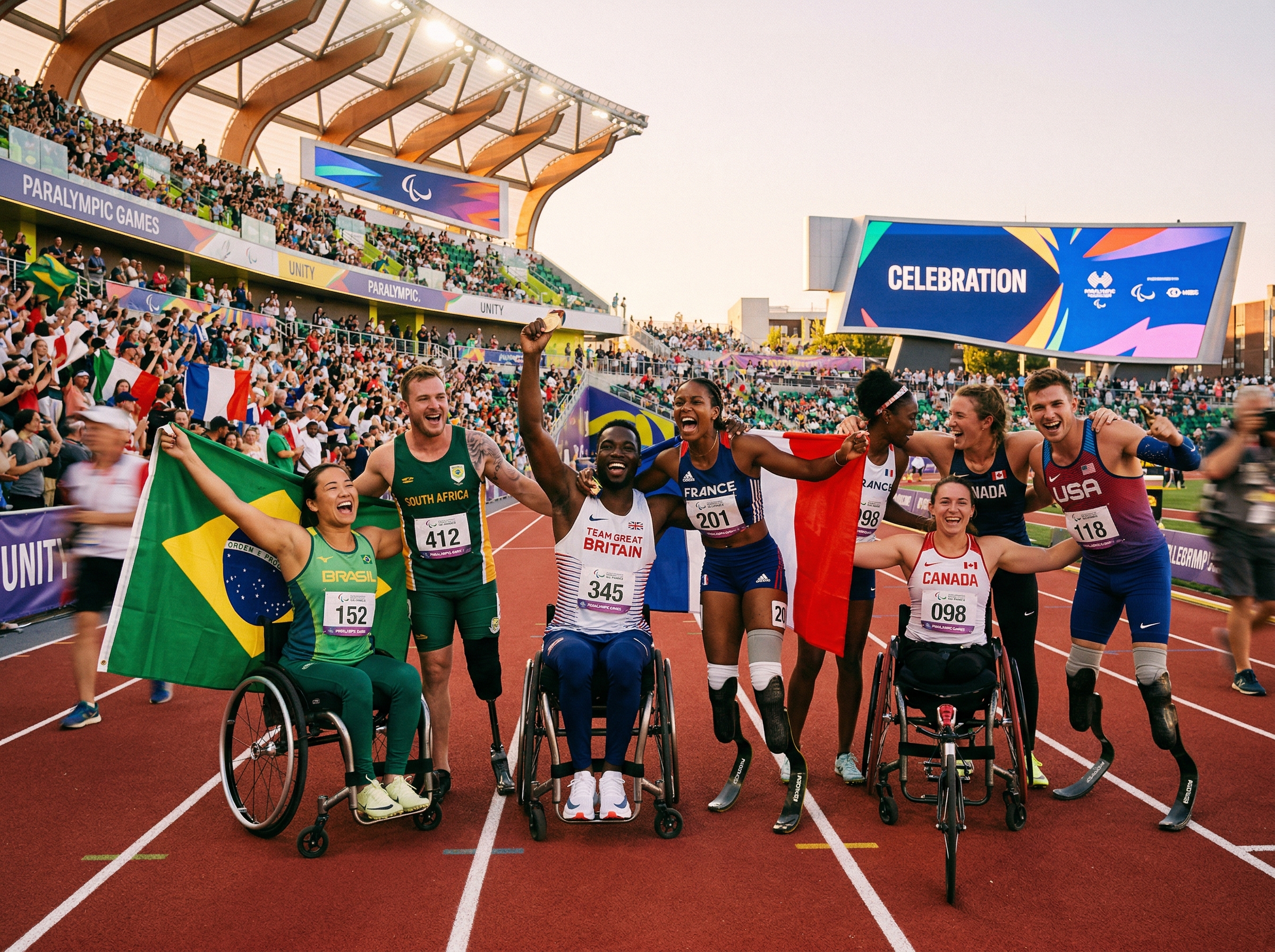 Paralympic athletes competing at an international event